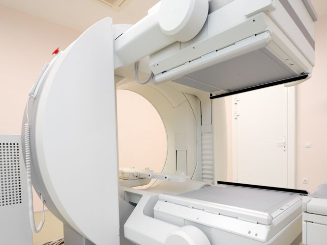 A large CT scanning machine